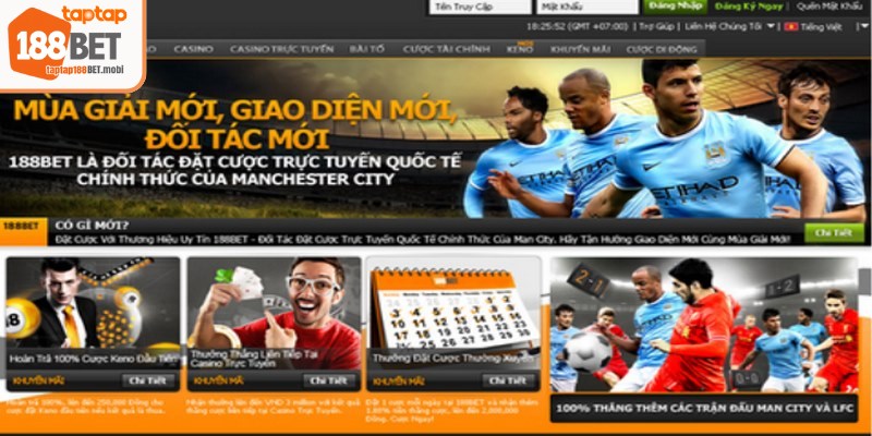 Giao diện chuyên nghiệp, tối ưu giúp nhận biết 188BET có lừa đảo không